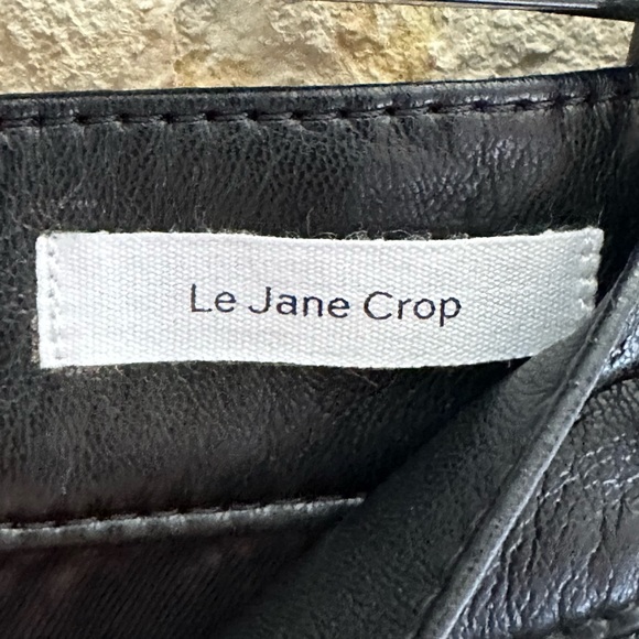 Frame LE JANE CROPPED RECYCLED LEATHER PANTS size 25 - Picture 8 of 8